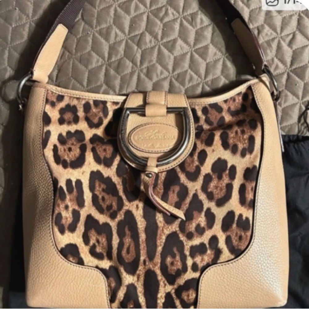 Authentic Dolce & Gabbana Leopard Print Shoulder Bag